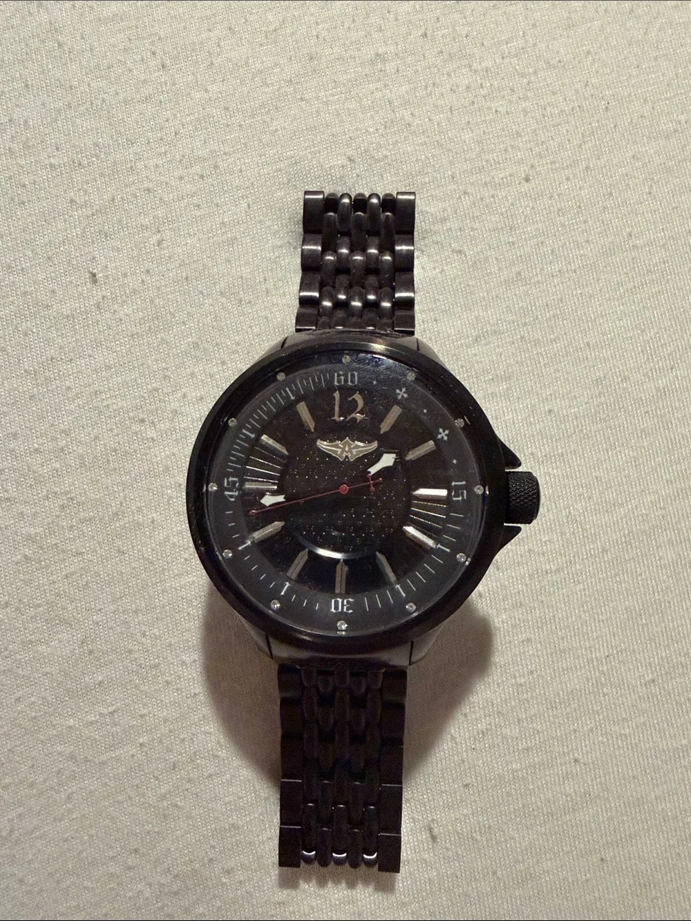 Affliction Men's Black Metal Bracelet Watch